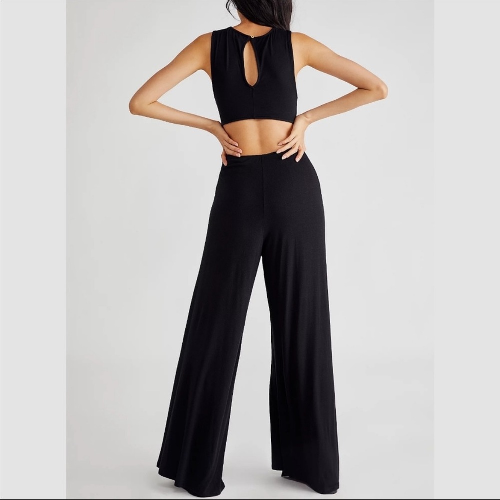 NWT FP Beach Black Tamarama Maxi Knot Front Jumpsuit M - Picture 4 of 7